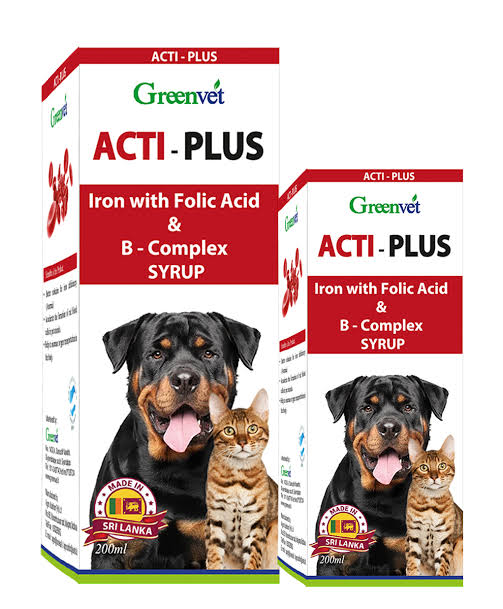Green Vet ACTI-PLUS (200ml) — Benefits of the Product 
 • Effective solution for iron deficiency (anemia)
• Promotes red blood cell formation.